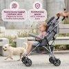 Lekki wózek spacerowy Moby-System BARTON - Szary - parasolka, spacerówka